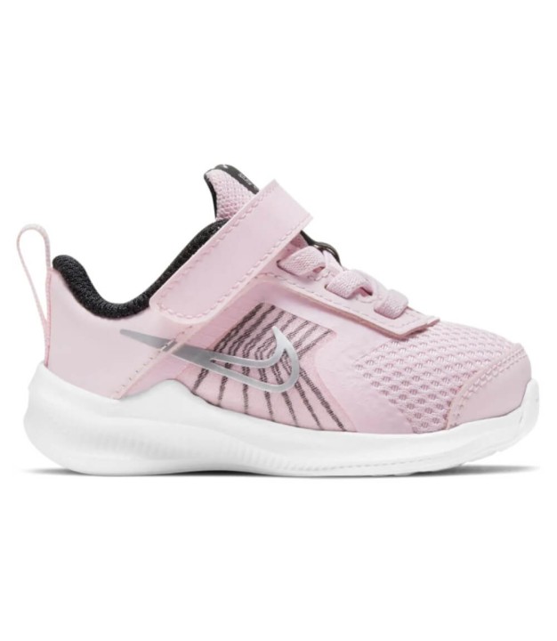 Nike Downshifter 11 TDV Kids Shoes, Pink/Silver/White