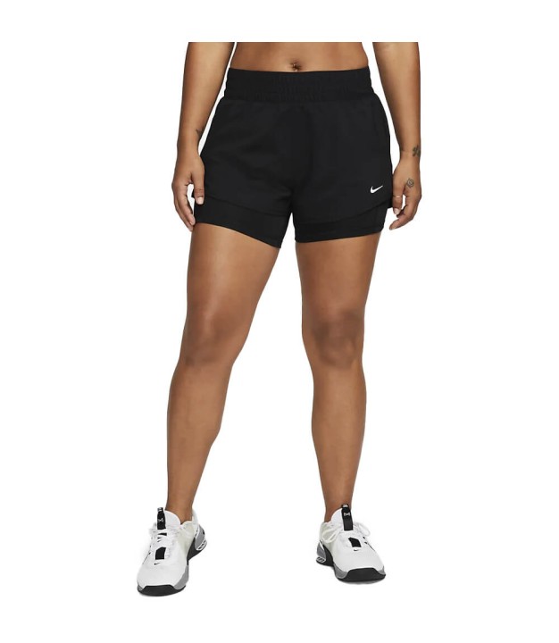 Nike Dri-FIT One Women's Mid-rise 8cm 2-in-1 Shorts, Black