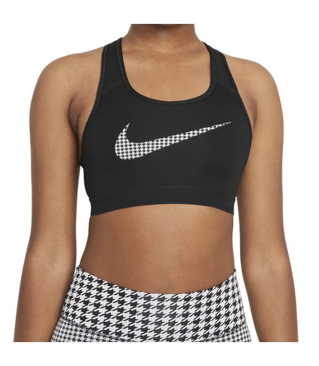 Nike Dri-FIT Swoosh Icon Clash Women's Medium-Support Non-Padded, Black