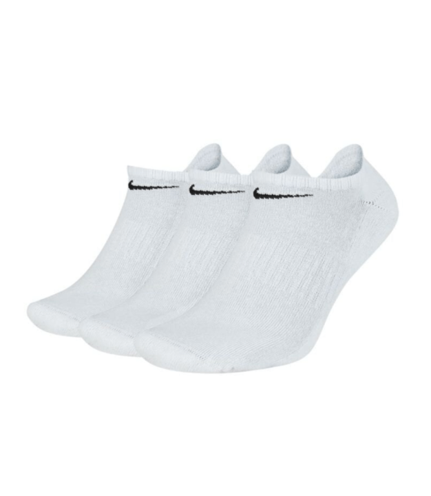 Nike Everyday Cushioned Training No-Show Socks 3 Pairs, white