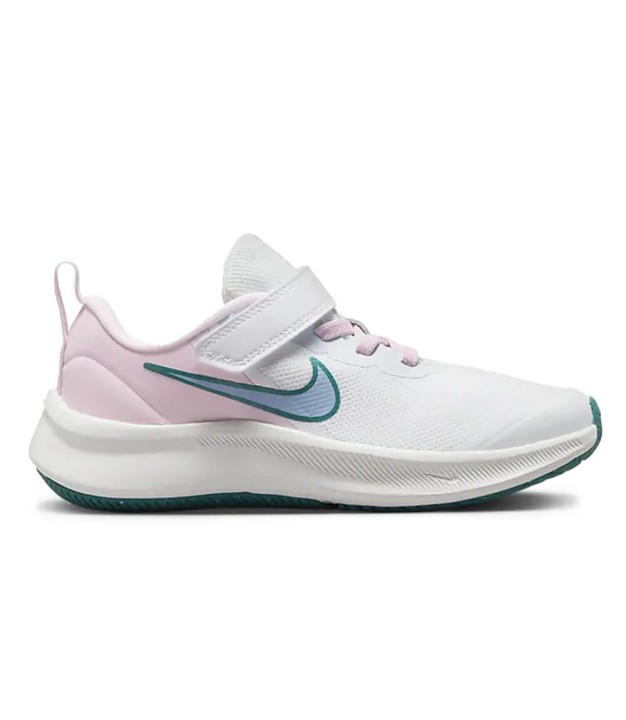 Nike Star Runner 3 PSV Kids Shoes, White/Pearl Pink