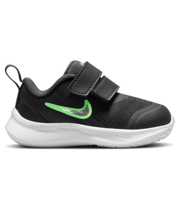 Nike Star Runner 3 TDV Kids, Black/Chrome/Green