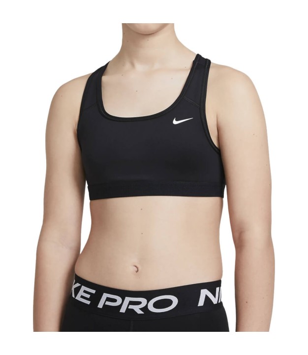 Nike Swoosh Girls Sports Bra, Black