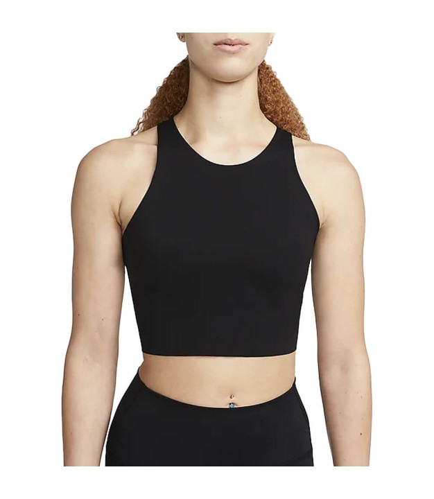 Nike Yoga Dri-FIT Luxe Women's Shelf-Bra Cropped Tank, Black