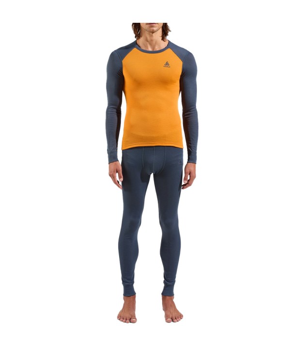 Odlo Active Warm Eco Men's Baselayer Set, Dark India Ink/Oriole