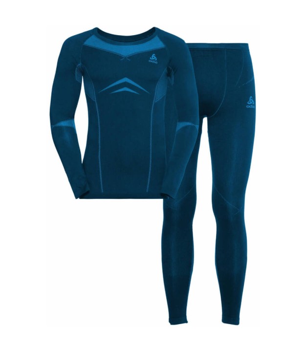 Odlo Men's Performance Evolution Base Layer Set, Poseidon