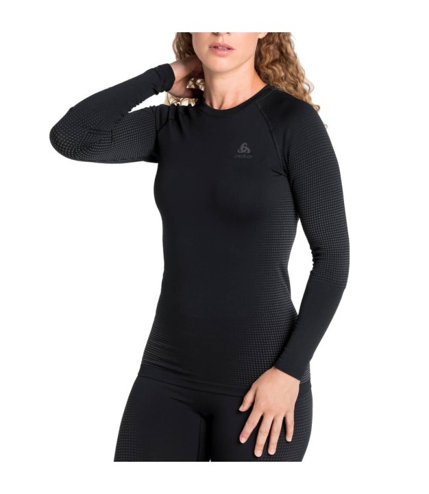 Odlo Performance Warm Eco Long-sleeve Women's Baselayer, Black/Grey