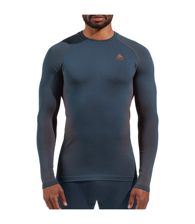 Odlo Performance Warm Eco LS Men's Baselayer, India Ink