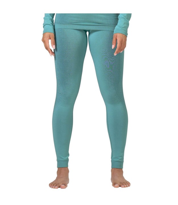 Odlo Performance Warm Eco Women's Baselayer Pants, Blue Wing Teal/Polynya