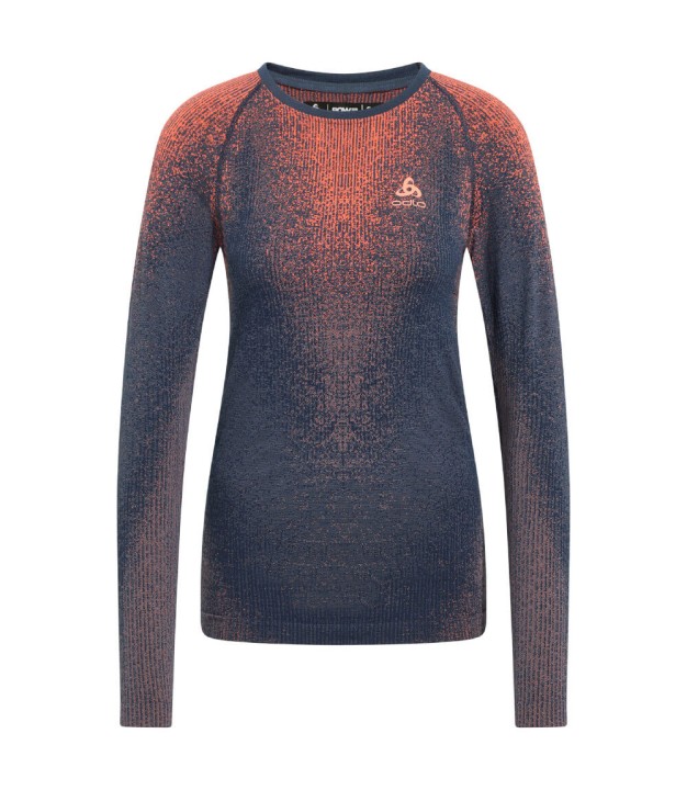 Odlo The Blackcomb Women's Base Layer Crew, India Ink