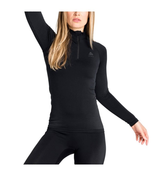 Odlo The Performance Warm Eco HZ Turtleneck Women's Base Layer Top, Black