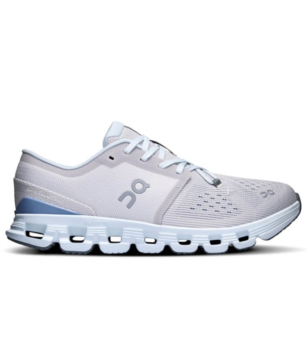 On Cloud X 4 Women's Shoes, Silver/Chambray