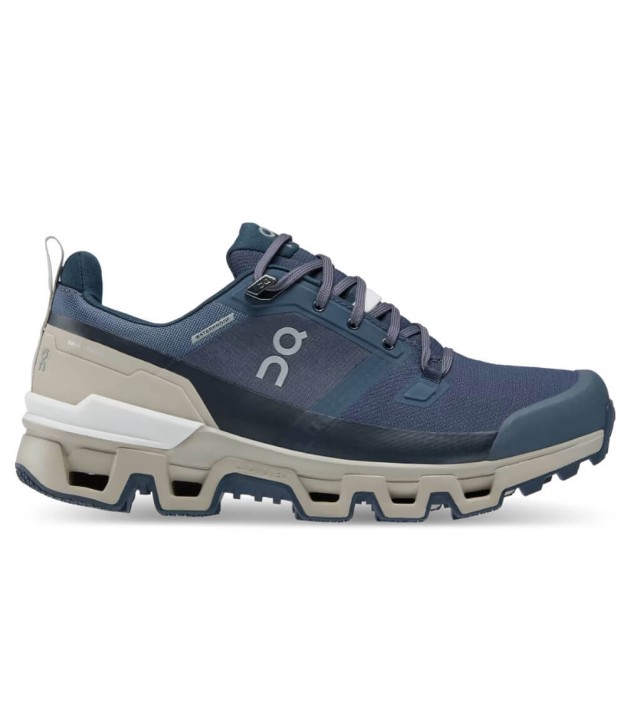 On Cloudwander Waterproof Women's Hiking Shoes, Navy/Desert