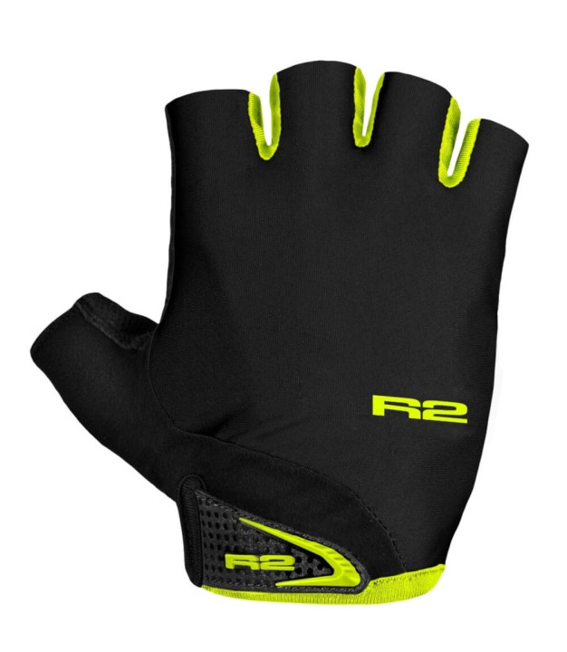 R2 Bike Gloves Riley, Black/Yellow | Velo Cimdi