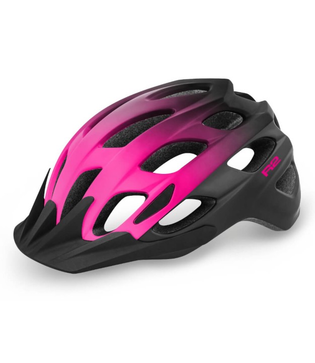 R2 Cliff Bike Helmet, Matt Black/Pink