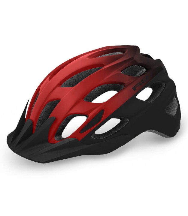 R2 Cliff Bike Helmet, Matt Black/Red