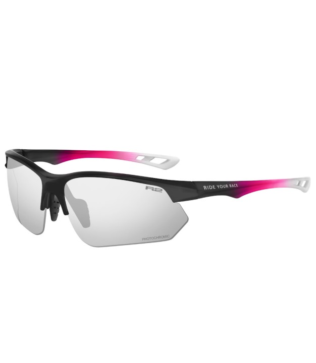 R2 Drop Sport Sunglasses, Clear To Grey, Black/Pink/White