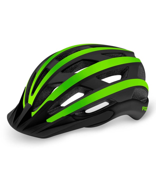 R2 Explorer Bike Helmet, Black/Green