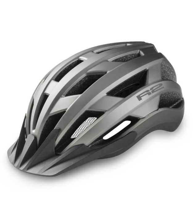 R2 Explorer Bike Helmet, Metal Matt Grey/Black