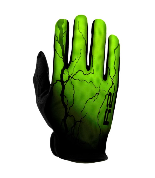 R2 Flash Bike Gloves, Black/Neon Yellow