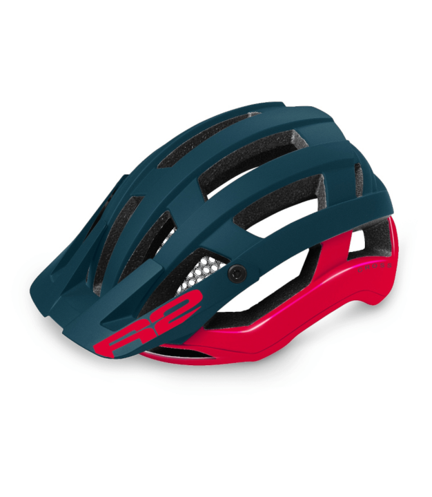 R2 Cross Bike Helmet, petrol/red