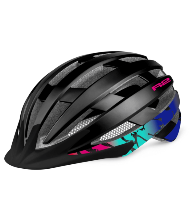 R2 Ventu Bike Helmet, black/blue/pink