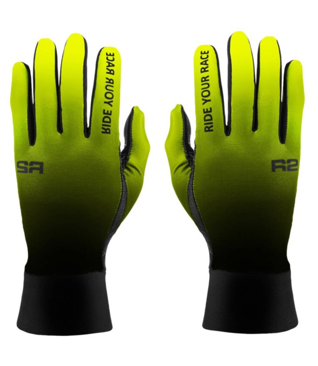 R2 Ligero Thermo Gloves, Black/Yellow