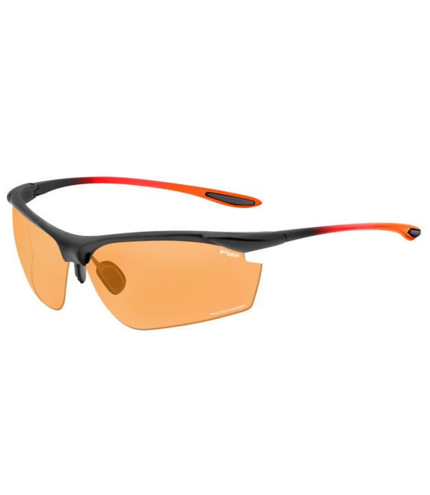 R2 Peak Sport Sunglasses, Black, Orange | Sporta Saulesbrilles