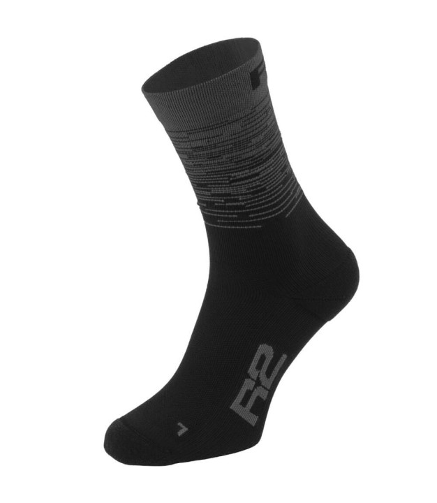 R2 Race Bike Socks, Black/Grey