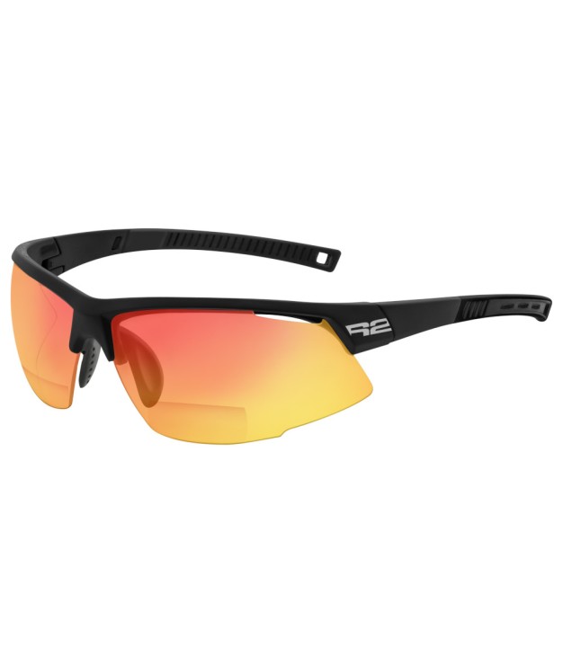 R2 Racer Sport Sunglasses, Grey, Black