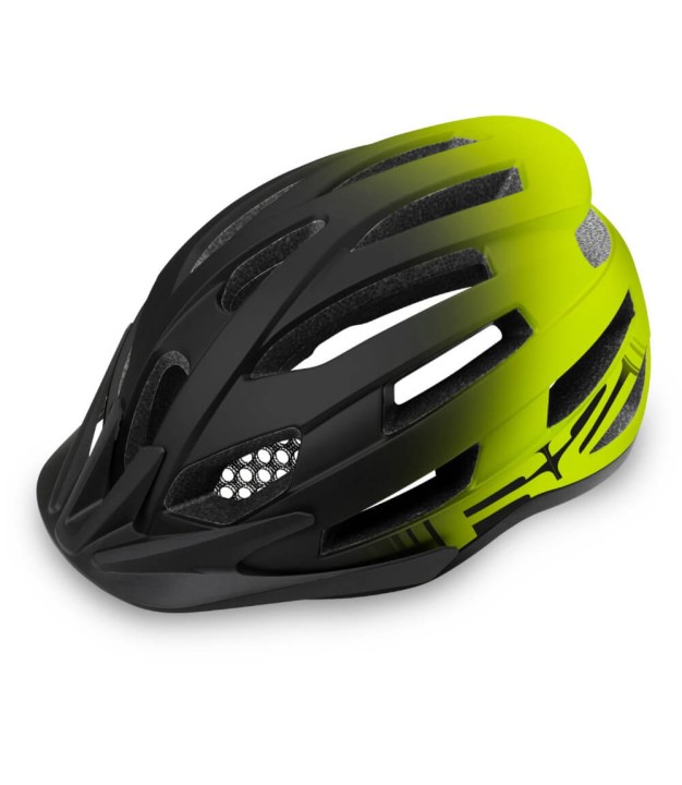 R2 Spirit Bike Helmet, Matt Black/Neon Yellow