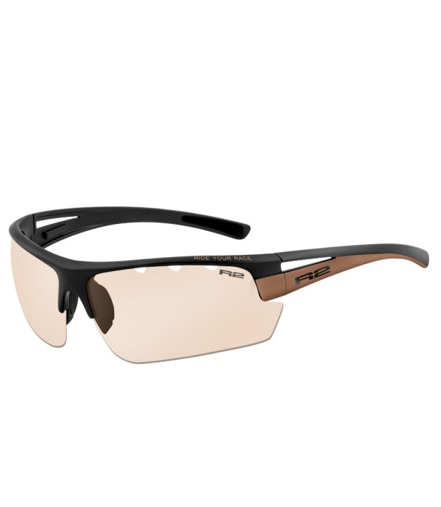 R2 Skinner XL, Matt Black, Clear To Grey | Sporta Saulesbrilles