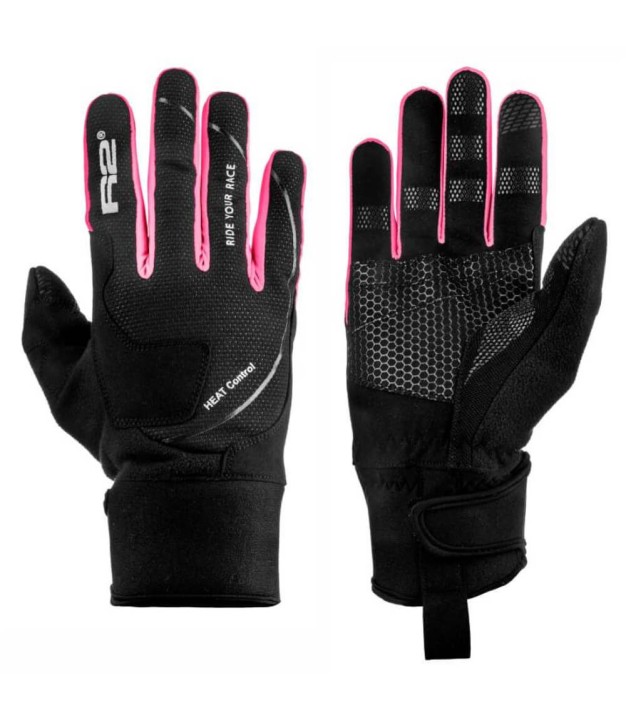 R2 Thermo Women's Gloves Blizzard, Black/Pink