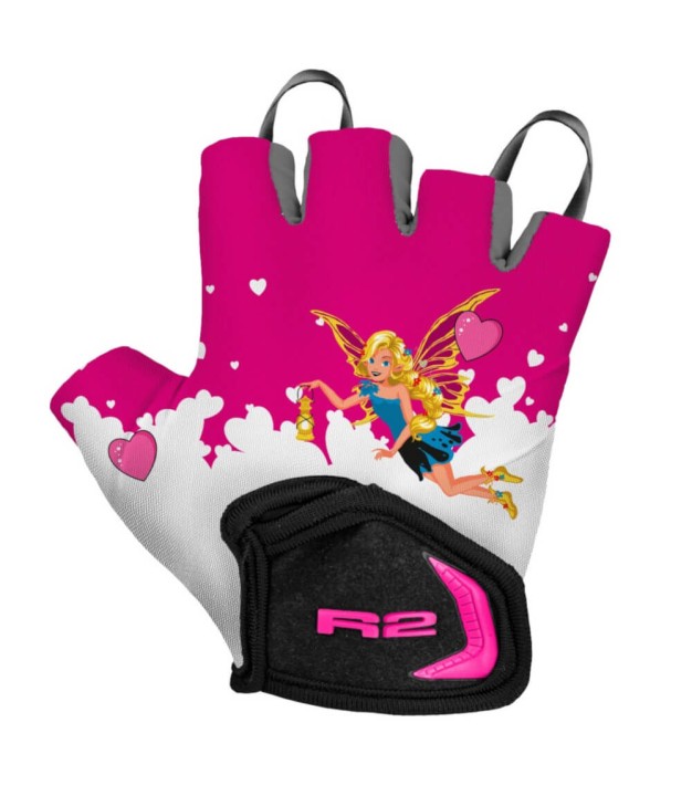 R2 Voska Kids Bike Gloves, Pink/White