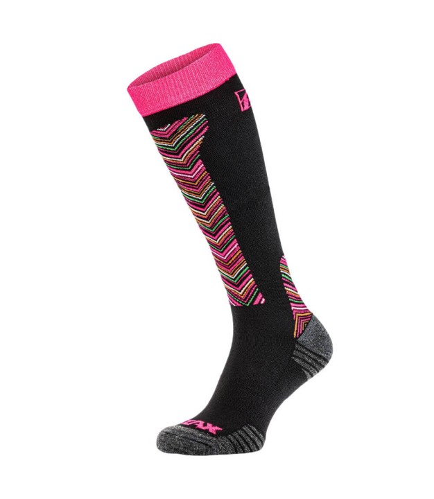 Relax Apres Women's Ski Socks, Black/Pink