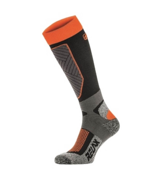 Relax Compress Ski Socks, Black/Neon Orange