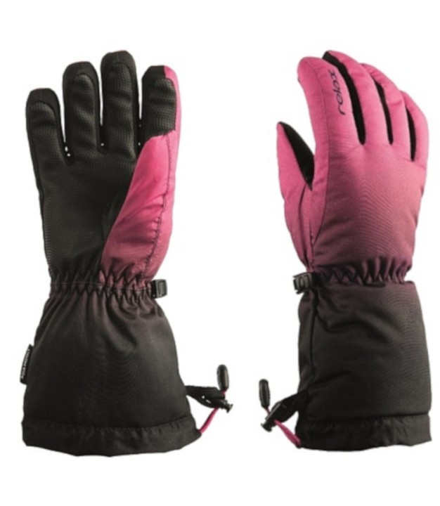 Relax Puzzy Kids Ski Gloves, Pink/Black