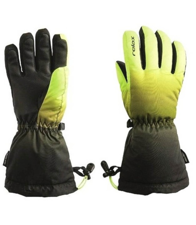 Relax Puzzy Kids Ski Gloves, Yellow/Black