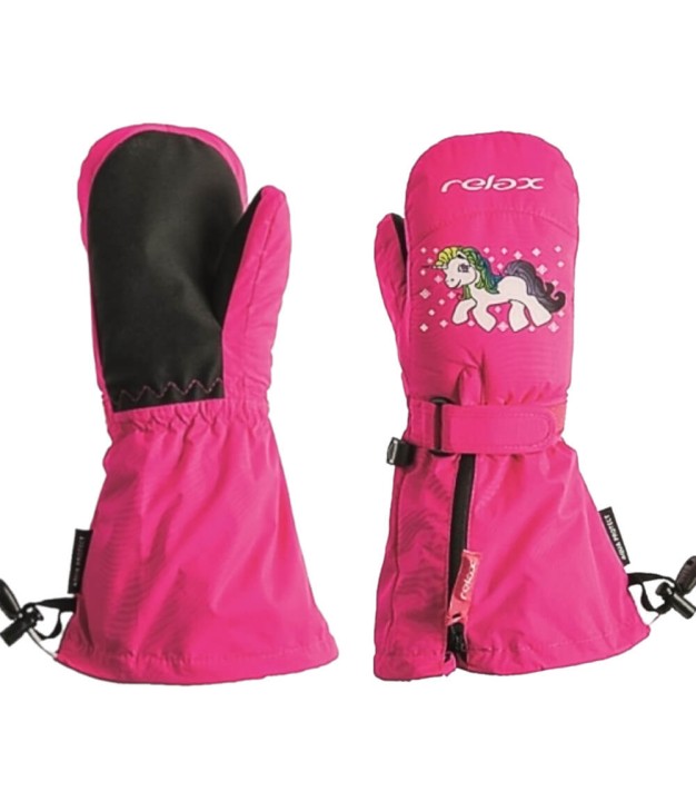 Relax Puzzyto Kids Ski Gloves, Pink