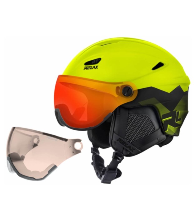 Relax Stealth Ski Helmet, Yellow/Black