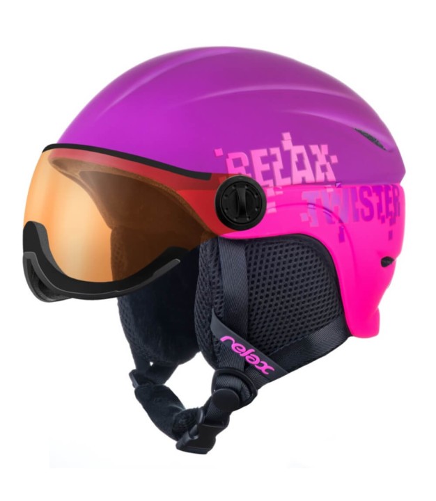 Relax Twister Visor Ski Helmet, Matt Violet