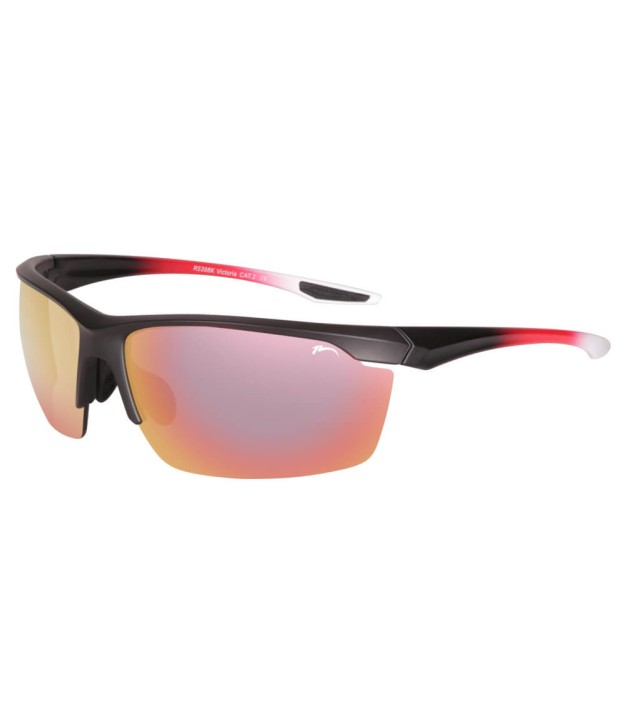 Relax Victoria Sport Sunglasses, Grey Cloud, Matt Black/Red