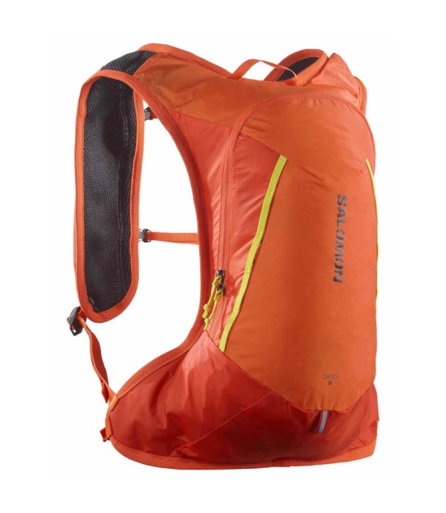 Salomon Cross 8 Backpack, dragon fire/cherry tomato