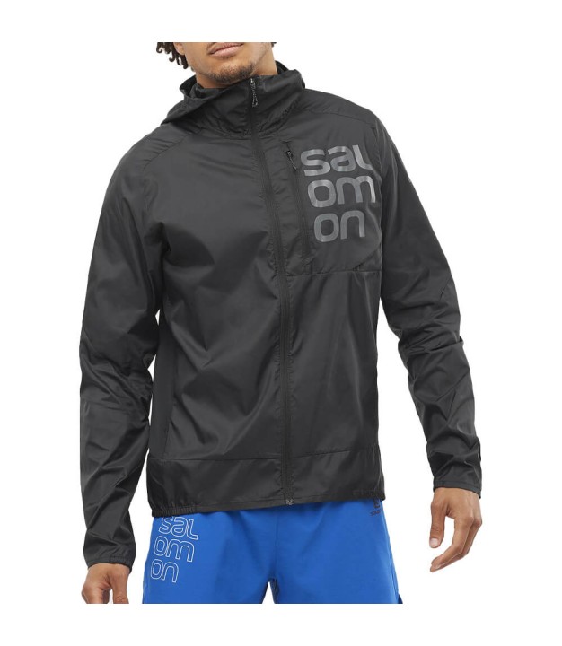 Salomon Bonatti Cross Wind Men's Wind Jacket, Black