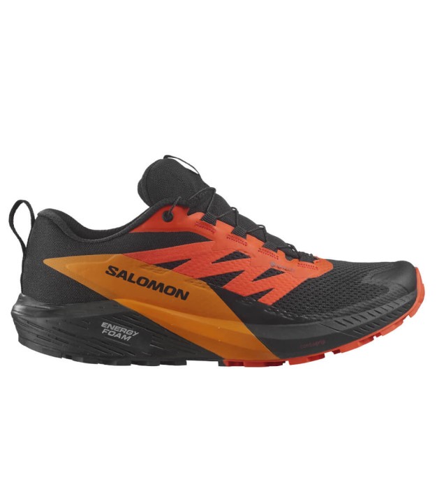 Salomon Sense Ride 5 GTX Men's, Black/Scarlet Ibis/Turmeric