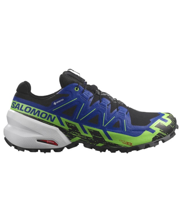 Salomon Spikecross 6 Gore-Tex, Black/Surf The Web/Green Gecko