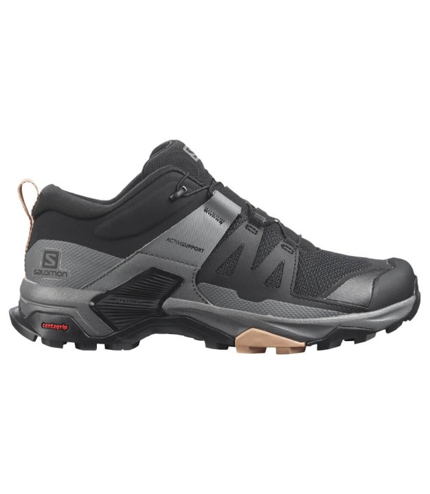 Salomon X Ultra 4 Men's Hiking Shoes, Black/Quiet Shade/Sirocco