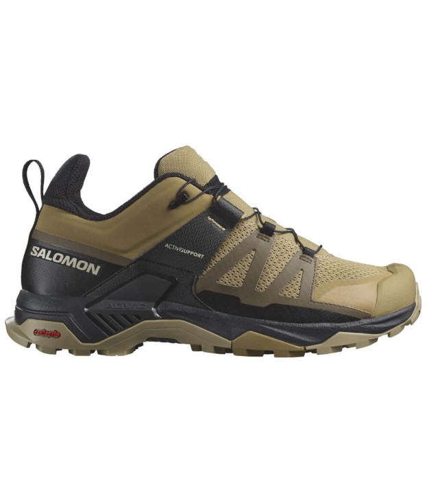 Salomon X Ultra 4 Men's Hiking Shoes, Kelp/Dark Earth/Black