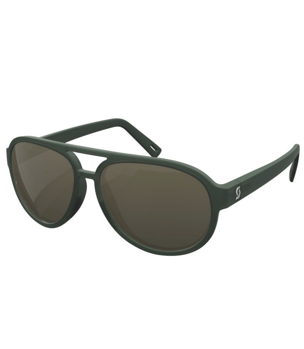 Scott Bass Sunglasses, Kaki Green/Brown