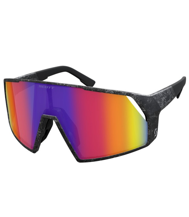 Scott Pro Shield Sunglasses, Marble Black/Teal Chrome